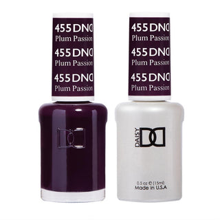 DND Gel Nail Polish Duo - 455 Purple Colors - Plum Passion by DND - Daisy Nail Designs sold by DTK Nail Supply