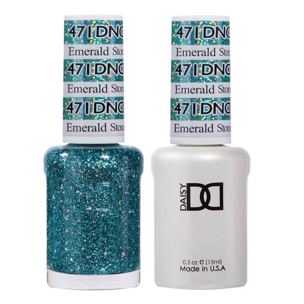 DND Gel Nail Polish Duo - 471 Blue Colors - Emerald Stone