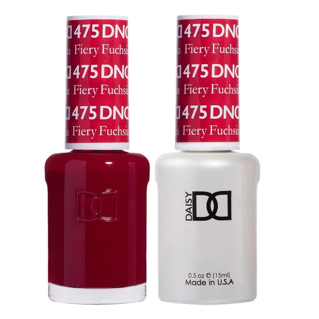 DND Gel Nail Polish Duo - 475 Red Colors - Fiery Fuchsia