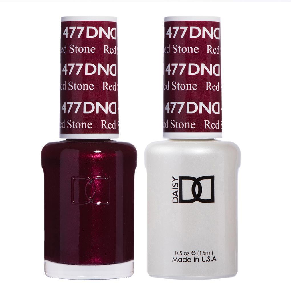 DND Gel Nail Polish Duo - 477 Red Colors - Red Stone by DND - Daisy Nail Designs sold by DTK Nail Supply