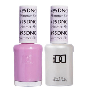 DND Gel Nail Polish Duo - 495 Purple Colors - Shimmer Sky by DND - Daisy Nail Designs sold by DTK Nail Supply