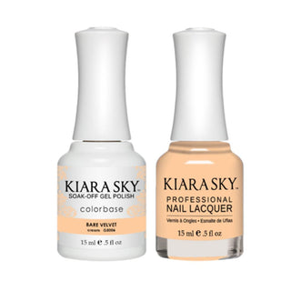 Kiara Sky 5006 BARE VELVET - All-In-One Gel Polish & Matching Nail Lacquer Duo Set - 0.5oz