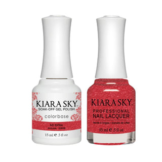 Kiara Sky 5028 SO EXTRA - All-In-One Gel Polish & Matching Nail Lacquer Duo Set - 0.5oz