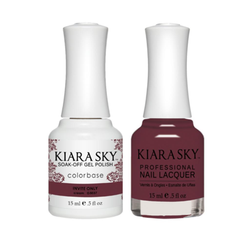 Kiara Sky 5037 INVITE ONLY - All-In-One Gel Polish & Matching Nail Lacquer Duo Set - 0.5oz