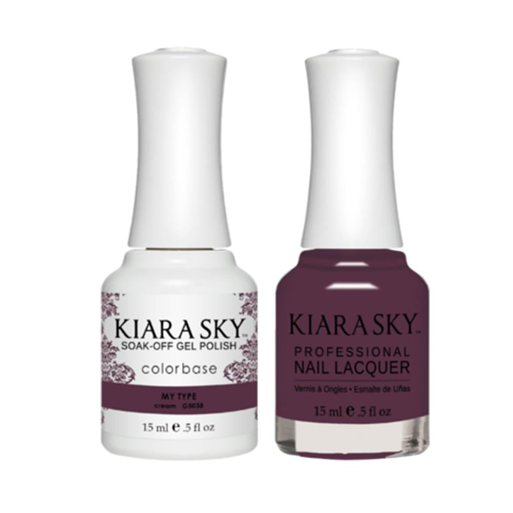 Kiara Sky 5038 MY TYPE - All-In-One Gel Polish & Matching Nail Lacquer Duo Set - 0.5oz