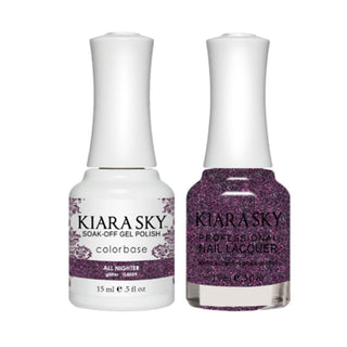 Kiara Sky 5039 ALL NIGHTER - All-In-One Gel Polish & Matching Nail Lacquer Duo Set - 0.5oz