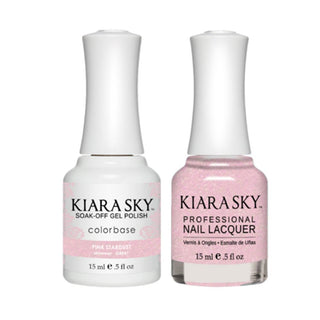 Kiara Sky 5041 PINK STARDUST - All-In-One Gel Polish & Matching Nail Lacquer Duo Set - 0.5oz