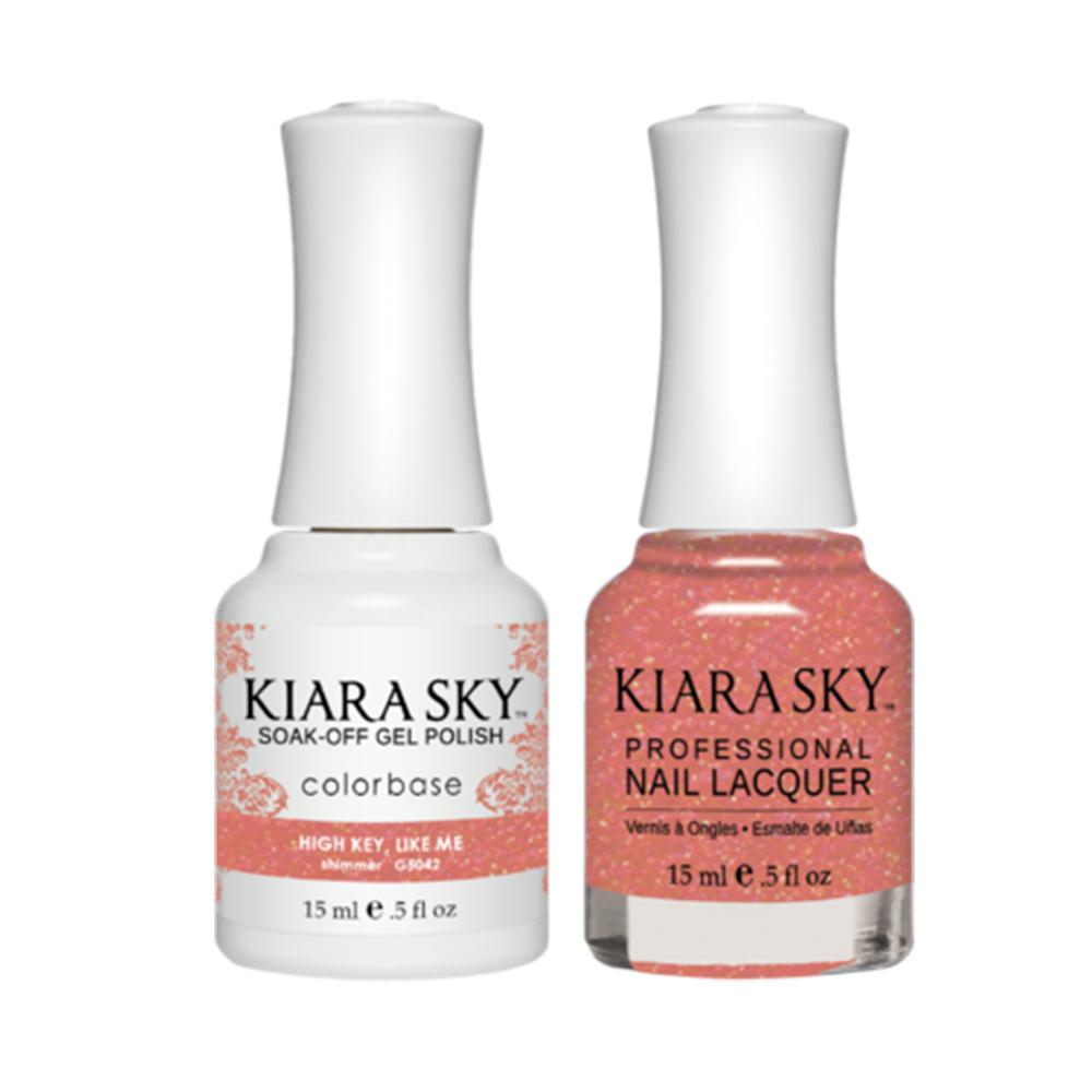 Kiara Sky 5042 HIGH KEY, LIKE ME - All-In-One Gel Polish & Matching Nail Lacquer Duo Set - 0.5oz