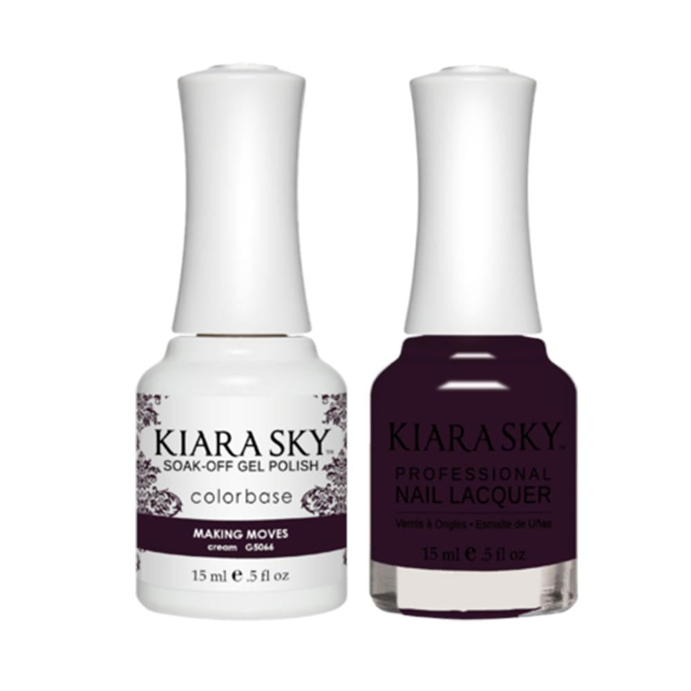Kiara Sky 5066 MAKING MOVES - All-In-One Gel Polish & Matching Nail Lacquer Duo Set - 0.5oz