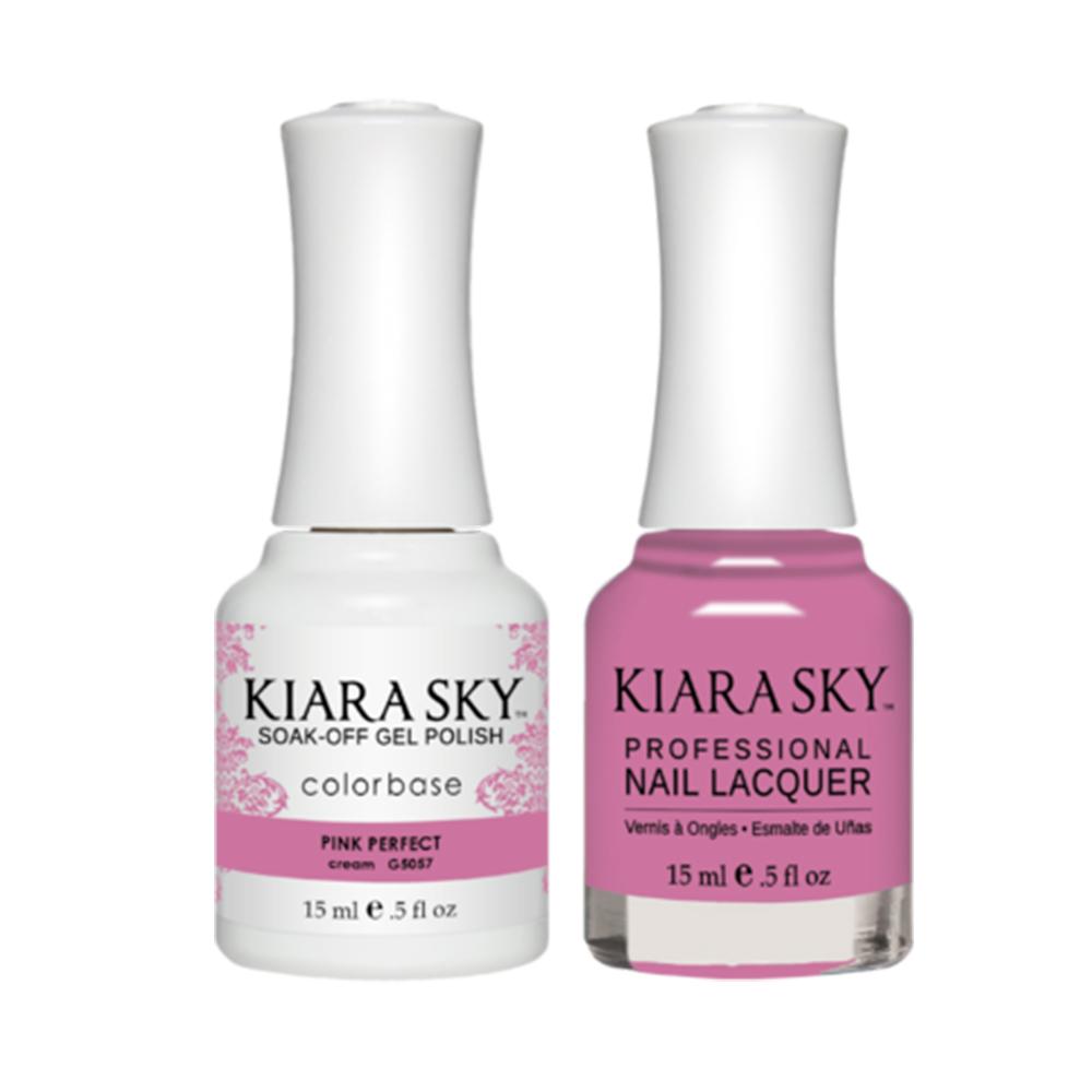 Kiara Sky 5057 PINK PERFECT - All-In-One Gel Polish & Matching Nail Lacquer Duo Set - 0.5oz