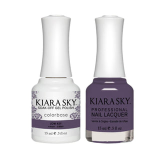 Kiara Sky 5060 LOW KEY - All-In-One Gel Polish & Matching Nail Lacquer Duo Set - 0.5oz