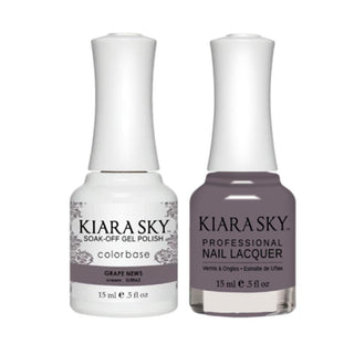 Kiara Sky 5062 GRAPE NEWS! - All-In-One Gel Polish & Matching Nail Lacquer Duo Set - 0.5oz