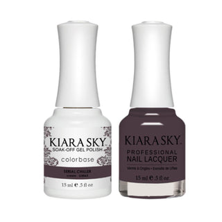 Kiara Sky 5063 SERIAL CHILLER - All-In-One Gel Polish & Matching Nail Lacquer Duo Set - 0.5oz