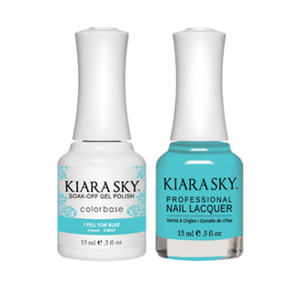 Kiara Sky 5069 I FELL FOR BLUE - All-In-One Gel Polish & Matching Nail Lacquer Duo Set - 0.5oz