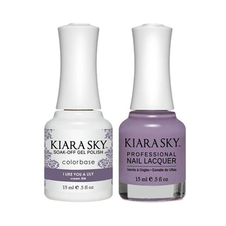 Kiara Sky 506 I like you a lily - Kiara Sky Gel Polish & Matching Nail Lacquer Duo Set - 0.5oz
