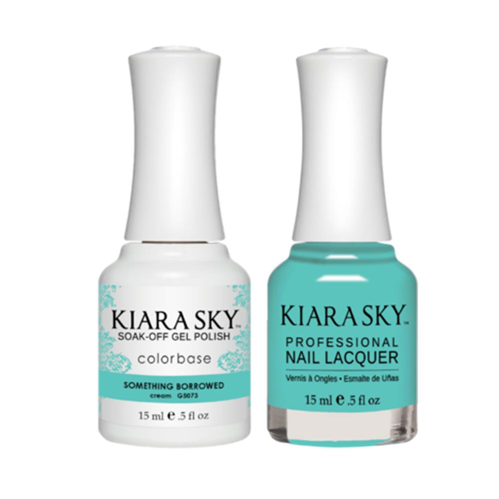 Kiara Sky 5073 SOMETHING BORROWED - All-In-One Gel Polish & Matching Nail Lacquer Duo Set - 0.5oz
