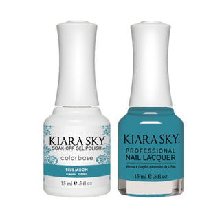 Kiara Sky 5082 BLUE MOON - All-In-One Gel Polish & Matching Nail Lacquer Duo Set - 0.5oz