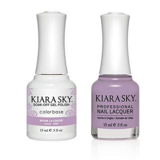 Kiara Sky 509 Warm lavender - Kiara Sky Gel Polish & Matching Nail Lacquer Duo Set - 0.5oz