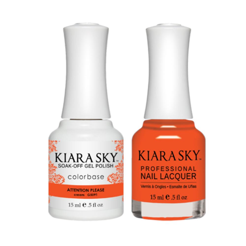 Kiara Sky 5091 ATTENTION PLEASE - All-In-One Gel Polish & Matching Nail Lacquer Duo Set - 0.5oz