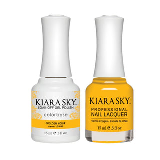 Kiara Sky 5095 GOLDEN HOUR - All-In-One Gel Polish & Matching Nail Lacquer Duo Set - 0.5oz