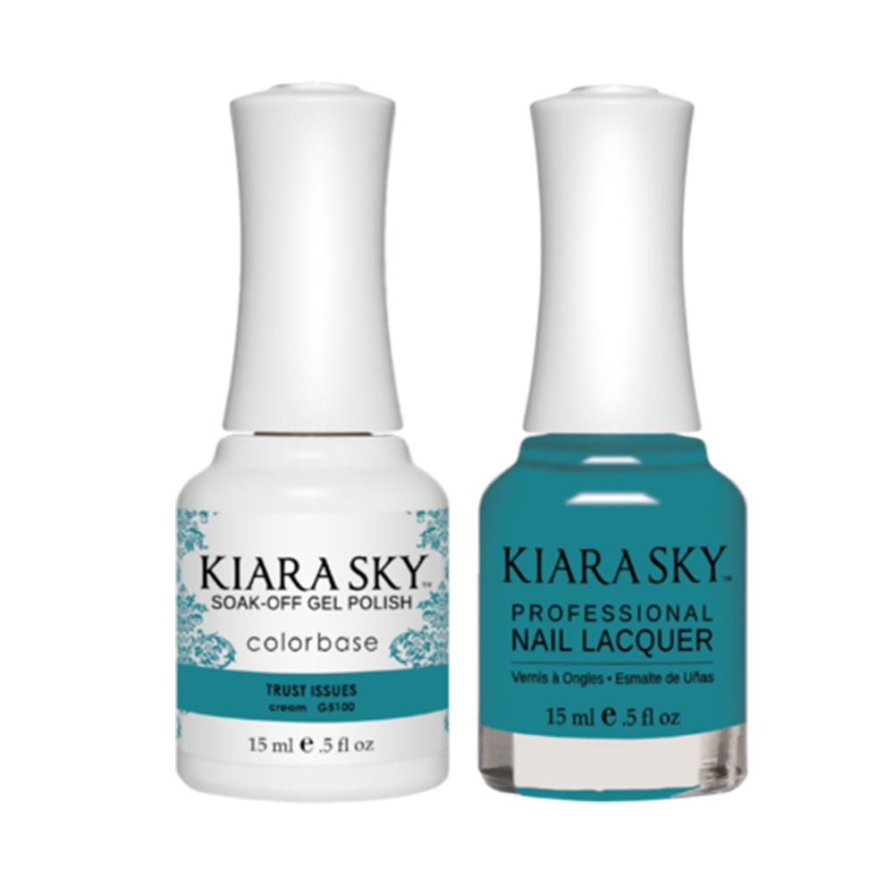 Kiara Sky 5100 TRUST ISSUES - All-In-One Gel Polish & Matching Nail Lacquer Duo Set - 0.5oz