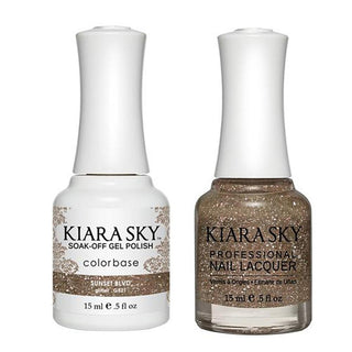 Kiara Sky 521 Sunset Blvd - Kiara Sky Gel Polish & Matching Nail Lacquer Duo Set - 0.5oz