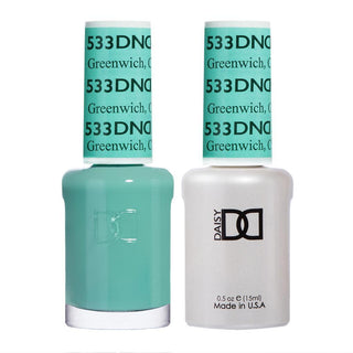 DND Gel Nail Polish Duo - 533 Green Colors - Greenwich, CN by DND - Daisy Nail Designs sold by DTK Nail Supply