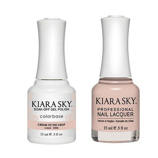 Kiara Sky 536 Cream Of The Crop - Kiara Sky Gel Polish & Matching Nail Lacquer Duo Set - 0.5oz