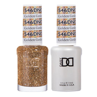 DND Gel Nail Polish Duo - 546 Gold Colors - Golden Gardens, WA by DND - Daisy Nail Designs sold by DTK Nail Supply