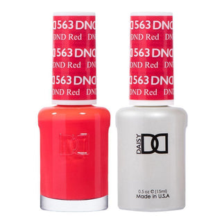DND Gel Nail Polish Duo - 563 Red Colors - DND Red by DND - Daisy Nail Designs sold by DTK Nail Supply