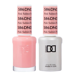 DND Gel Nail Polish Duo - 586 Neutral Colors - Pink Salmon by DND - Daisy Nail Designs sold by DTK Nail Supply