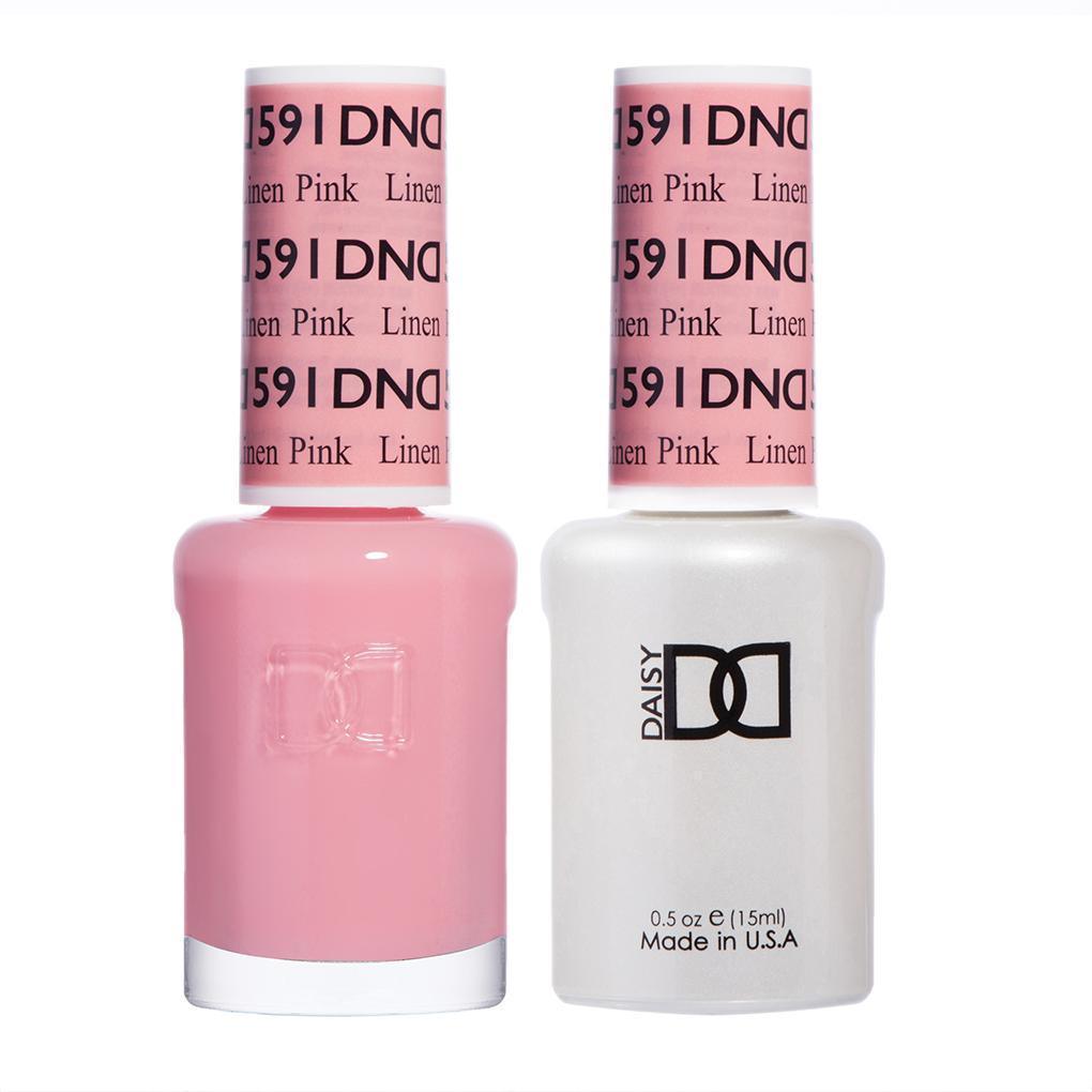 DND Gel Nail Polish Duo - 591 Pink Colors - Linen Pink