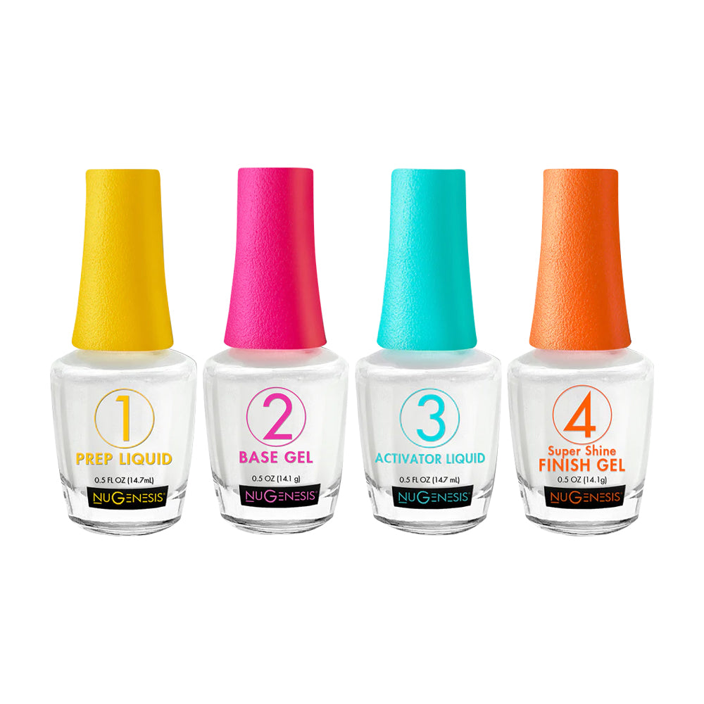 NuGenesis Dip Kit - Prep, Base, Activator, Finish - 0.5 oz