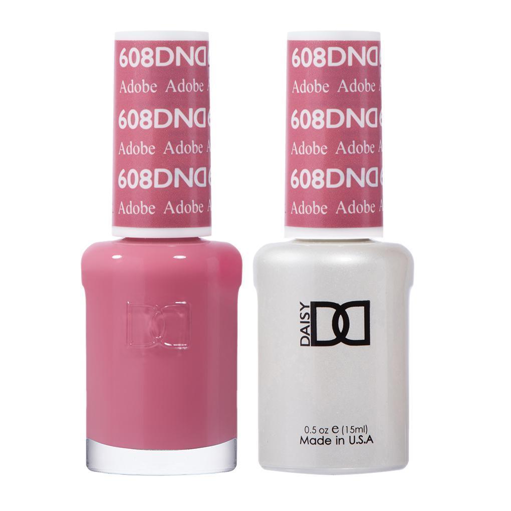 DND Gel Nail Polish Duo - 608 Pink Colors - Adobe by DND - Daisy Nail Designs sold by DTK Nail Supply