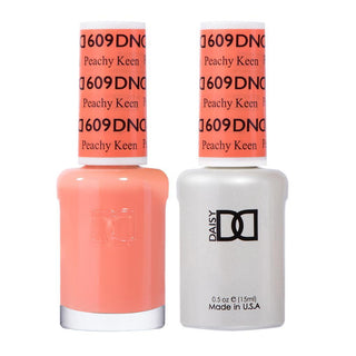 DND Gel Nail Polish Duo - 609 Coral Colors - Peachy Keen by DND - Daisy Nail Designs sold by DTK Nail Supply