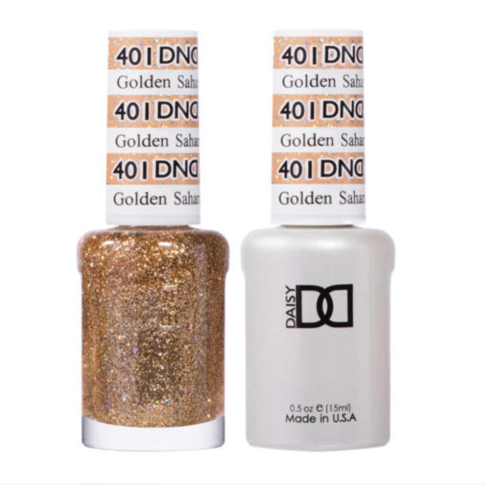  DND Gel Nail Polish Duo - 401 Gold Colors - Golden Sahara Star by DND - Daisy Nail Designs sold by DTK Nail Supply