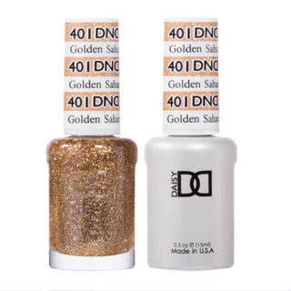  DND Gel Nail Polish Duo - 401 Gold Colors - Golden Sahara Star by DND - Daisy Nail Designs sold by DTK Nail Supply