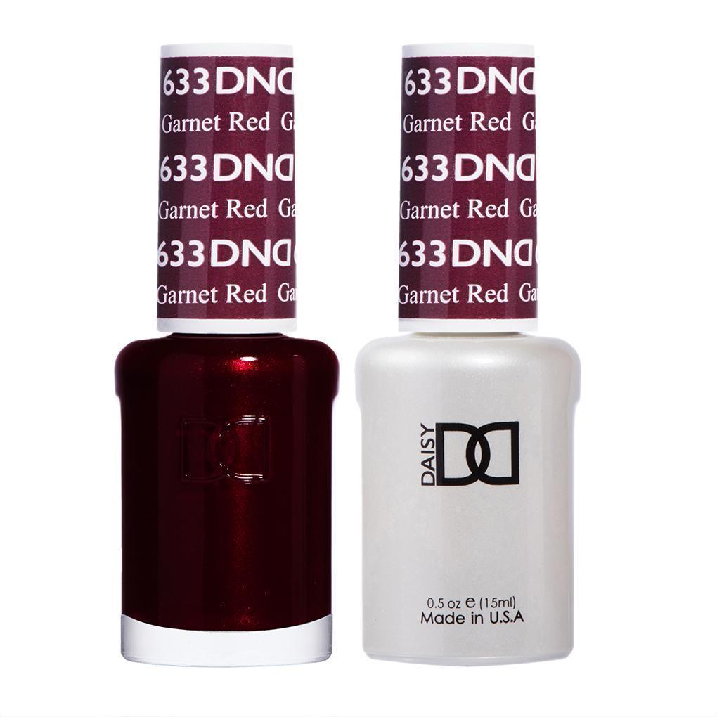 DND Gel Nail Polish Duo - 633 Brown Colors - Garnet Red