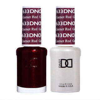 DND Gel Nail Polish Duo - 633 Brown Colors - Garnet Red by DND - Daisy Nail Designs sold by DTK Nail Supply