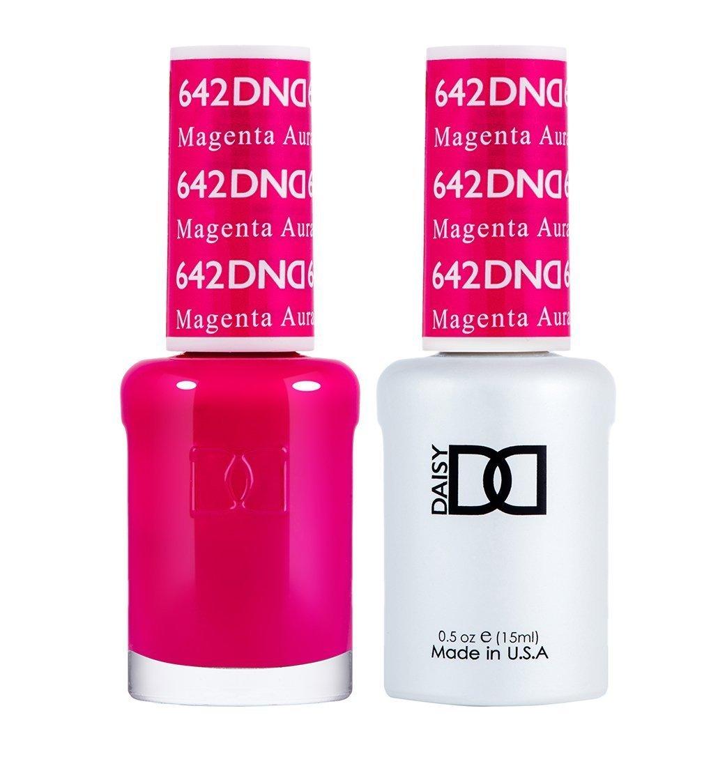 DND Gel Nail Polish Duo - 642 Pink Colors - Magenta Aura