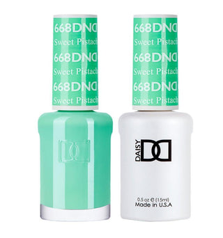DND Gel Nail Polish Duo - 668 Green Colors - Sweet Pistachio by DND - Daisy Nail Designs sold by DTK Nail Supply