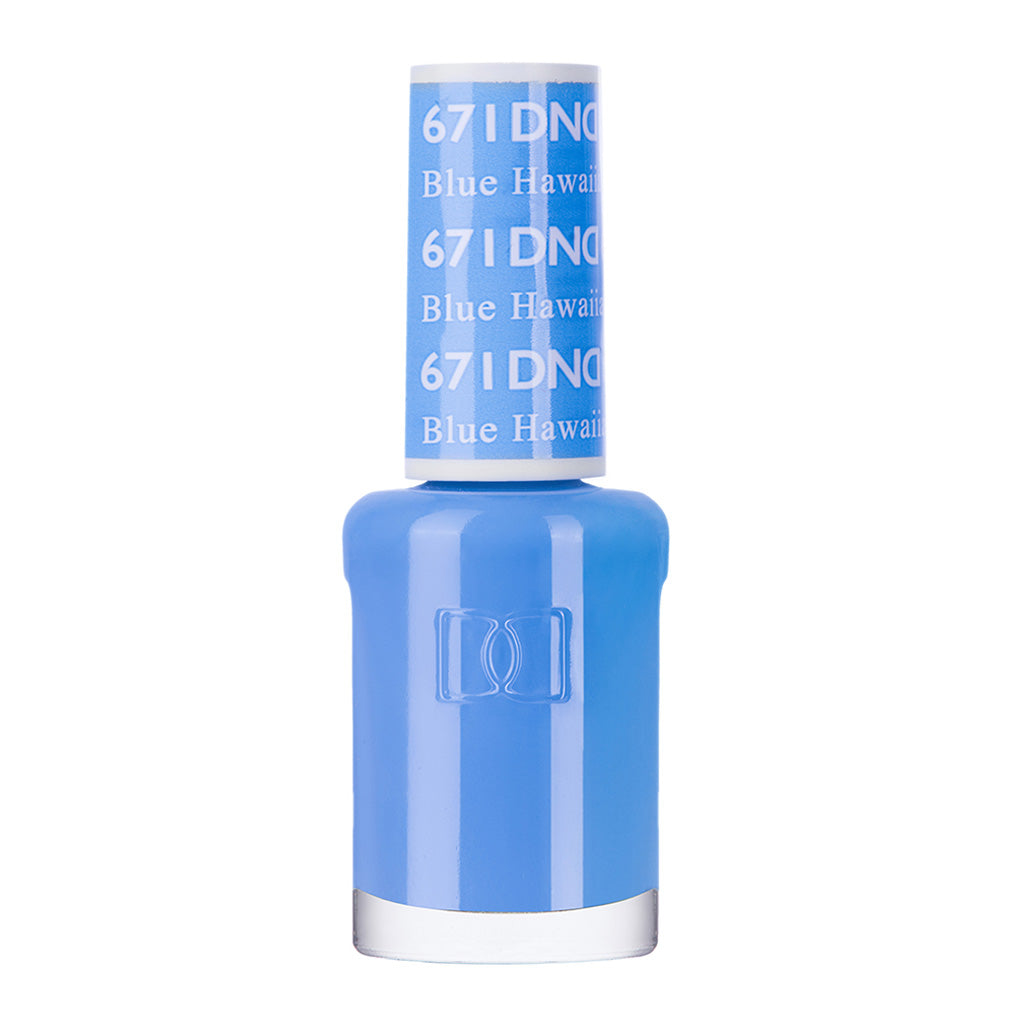 DND Nail Lacquer - 671 Blue Colors - Blue Hawaiian