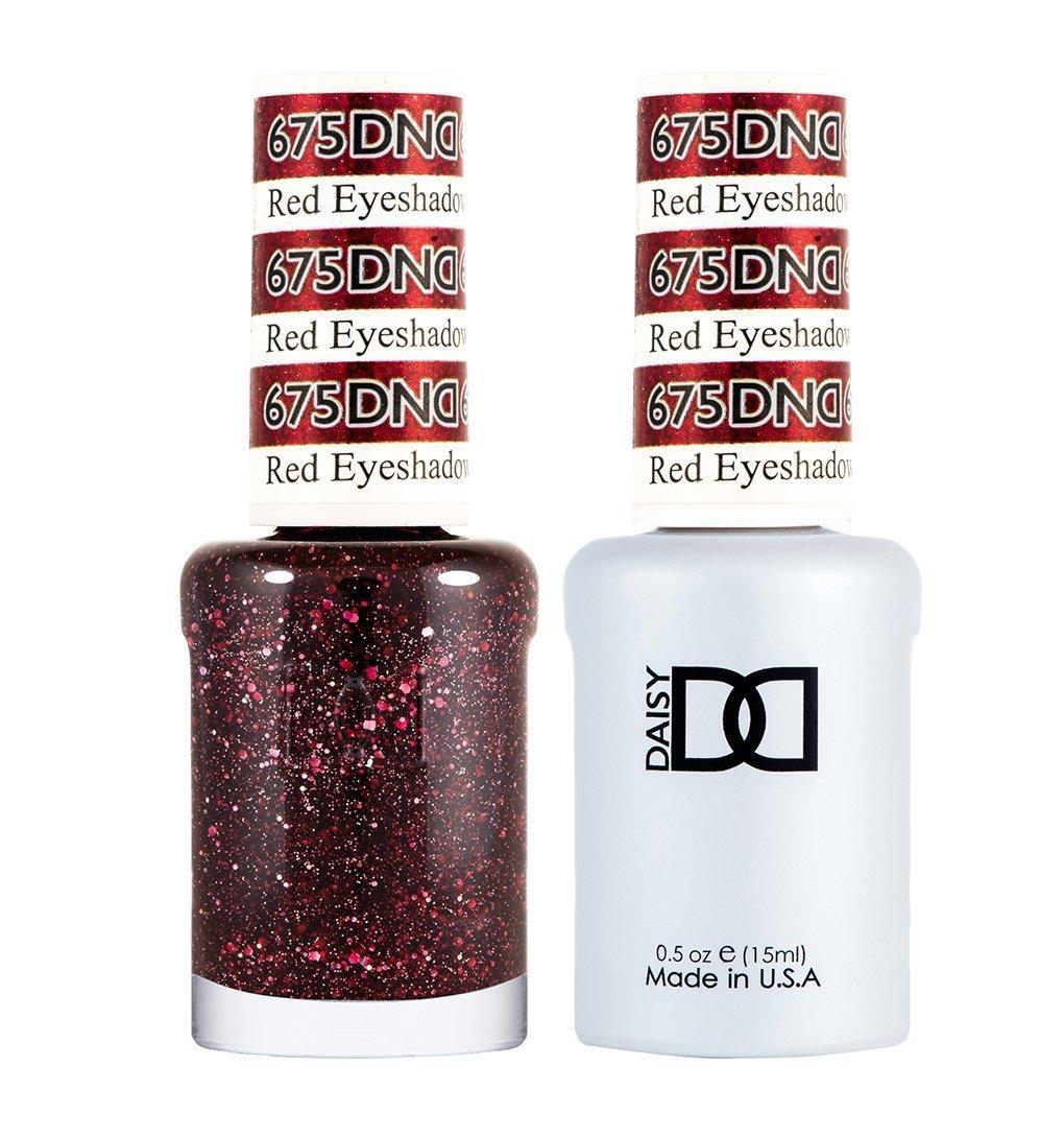 DND Gel Nail Polish Duo - 675 Red Colors - Red Eyeshadow by DND - Daisy Nail Designs sold by DTK Nail Supply