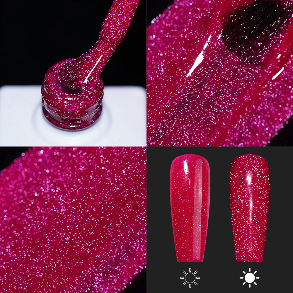 LAVIS Reflective R03 - 06 - Gel Polish 0.5 oz - Pretty In Pink Collection