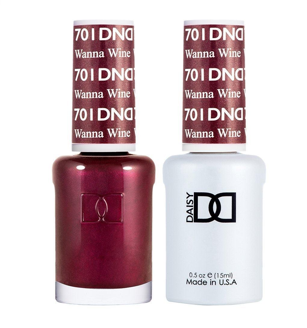 DND Gel Nail Polish Duo - 701 Purple Colors - Wanna Wine