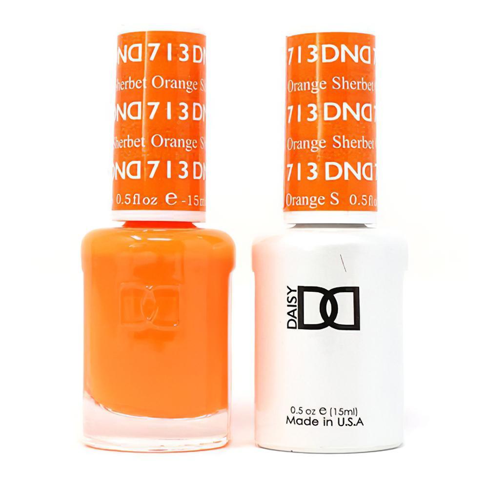 DND Gel Nail Polish Duo - 713 Orange Colors - Orange Sherbet by DND - Daisy Nail Designs sold by DTK Nail Supply