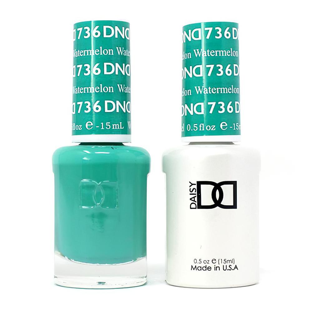 DND Gel Nail Polish Duo - 736 Green Colors - Watermelon by DND - Daisy Nail Designs sold by DTK Nail Supply