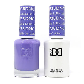 DND Gel Nail Polish Duo - 738 Purple Colors - Lollie by DND - Daisy Nail Designs sold by DTK Nail Supply
