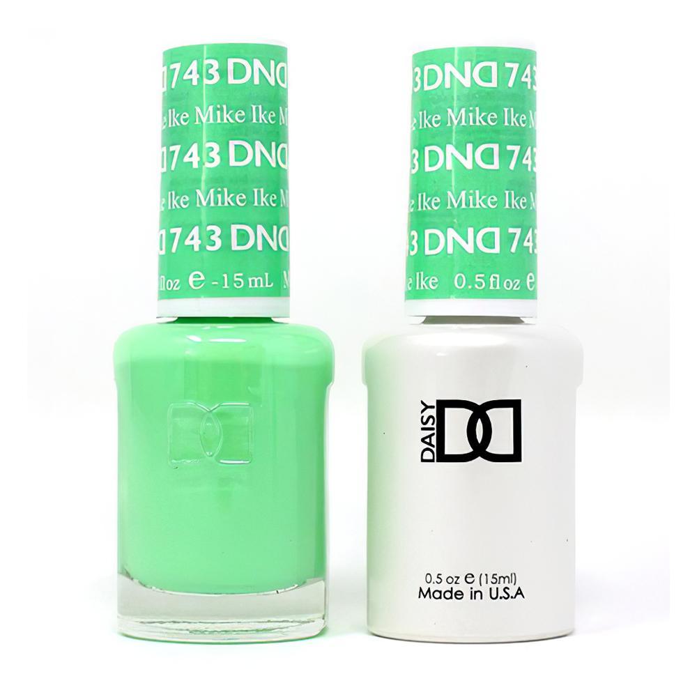 DND Gel Nail Polish Duo - 743 Green Colors - Mike Ike by DND - Daisy Nail Designs sold by DTK Nail Supply