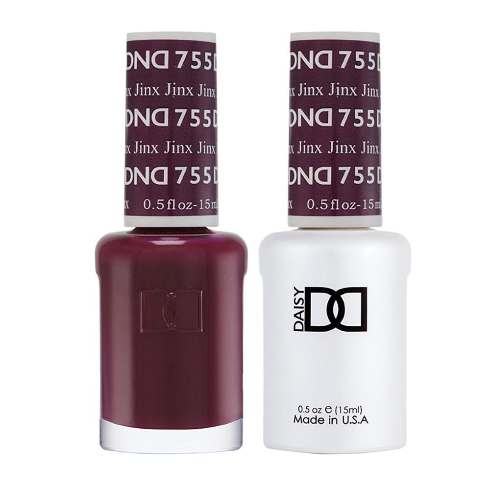 DND Gel Nail Polish Duo - 755 Purple Colors - Jinx by DND - Daisy Nail Designs sold by DTK Nail Supply